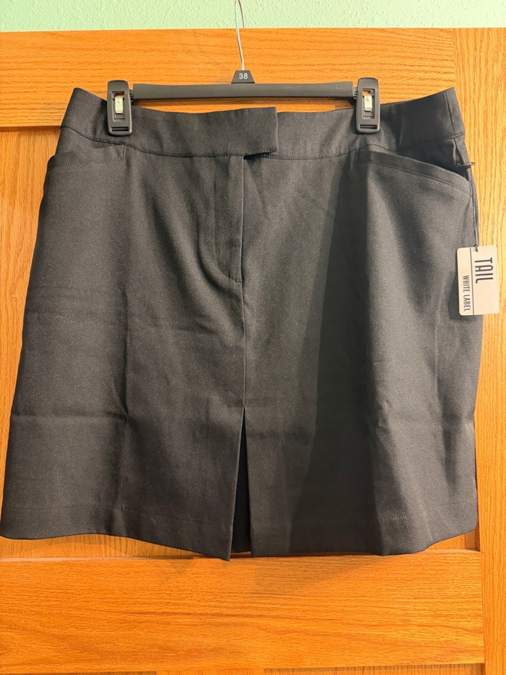 Tail White Label Black Skort with Front Slit NWT